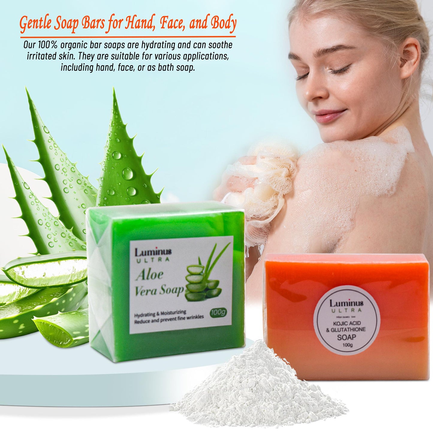 Organic Bath & Hand Soap (3 Set)-3