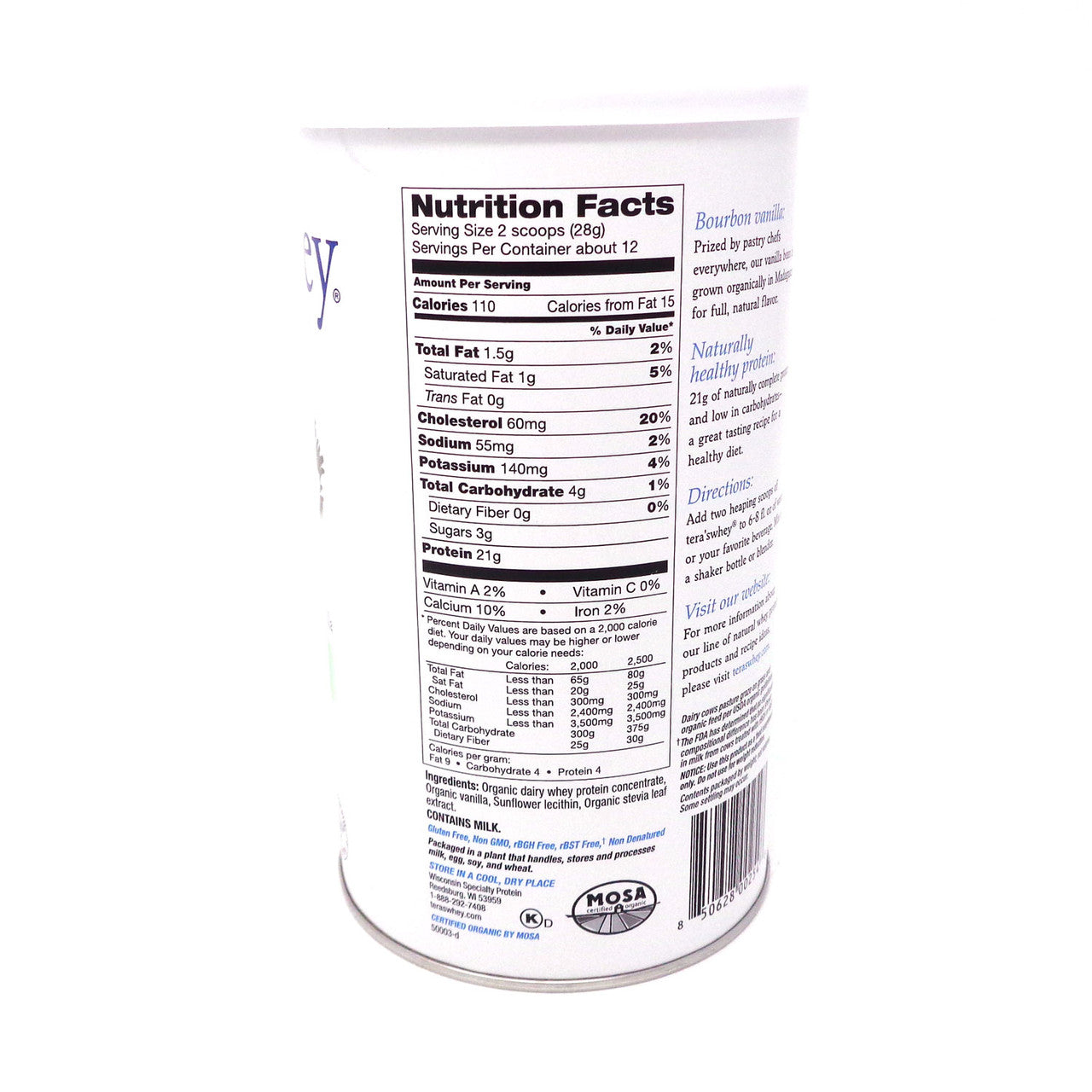 Tera's Whey Organic Vanilla Whey Protein (1x12Oz)-1