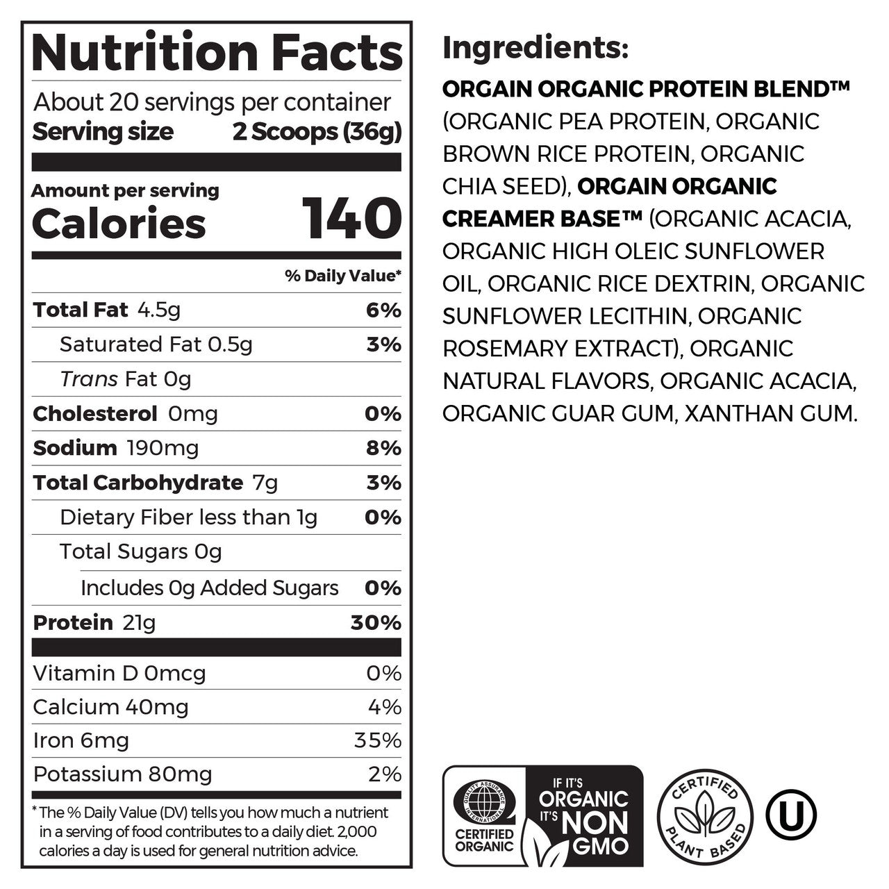 OG2 ORGAIN PLNT PWDR UNS ( 1 X 1.59 LB )-8