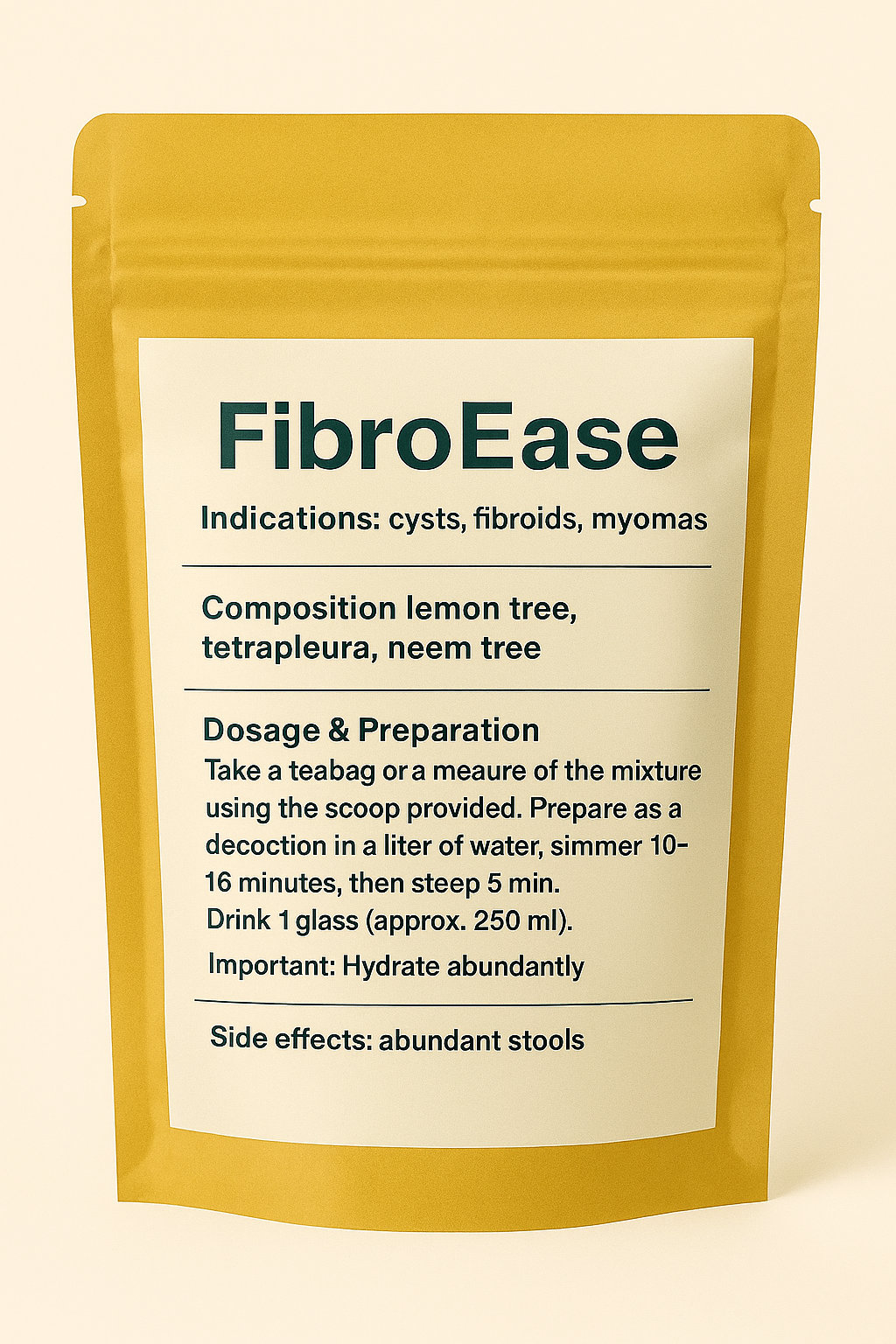 FibroEase – Herbal Infusion for Cysts, Fibroids & Myomas | Natural Support with Lemon Tree, Tetrapleura & Neem Tree