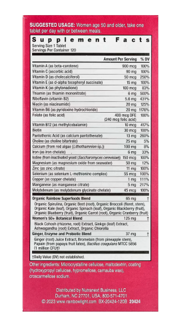 Rainbow Light - Womens Multivitamin 50+ (120.TB)