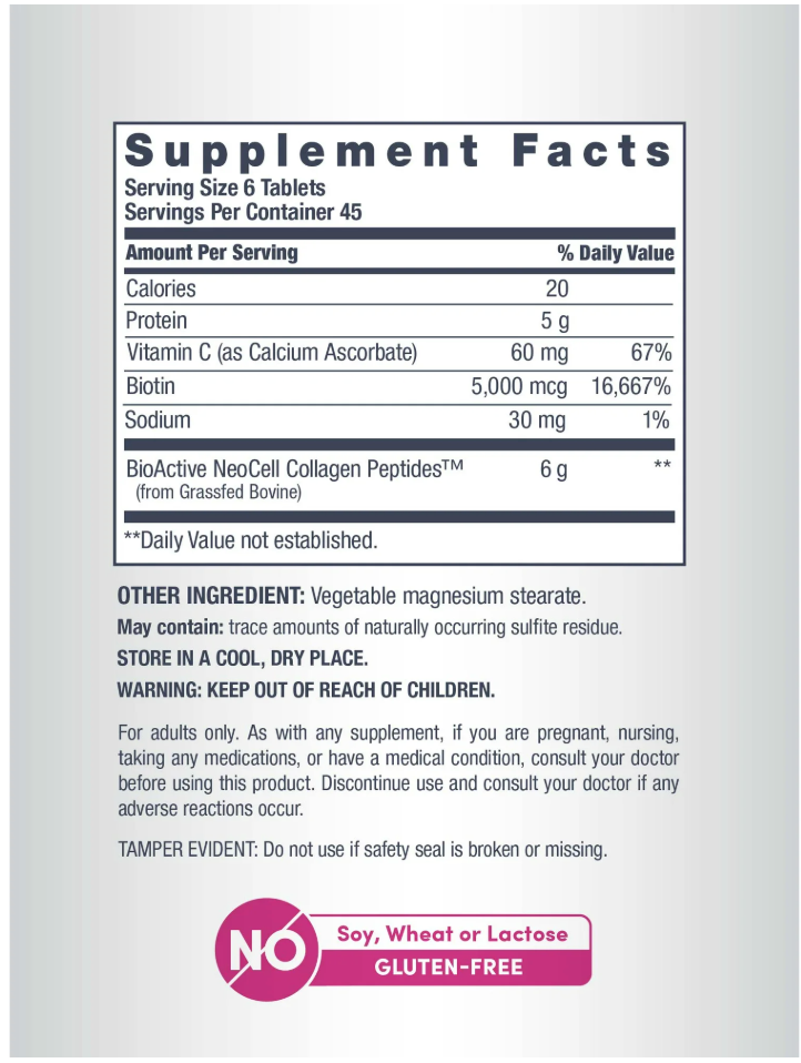 Neocell - Collagen Plus C & Biotin (270.TB)