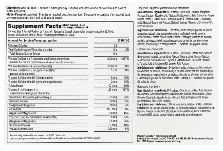 Ener Life - Vitamin C Pkt Variety Pk (30.PC)