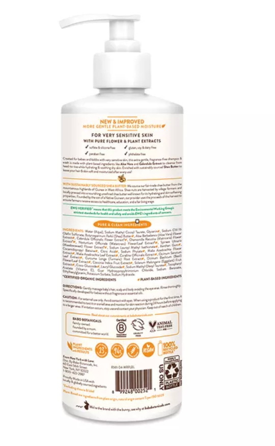 Babobotani - Shampoo Wash Baby (16.OZ)