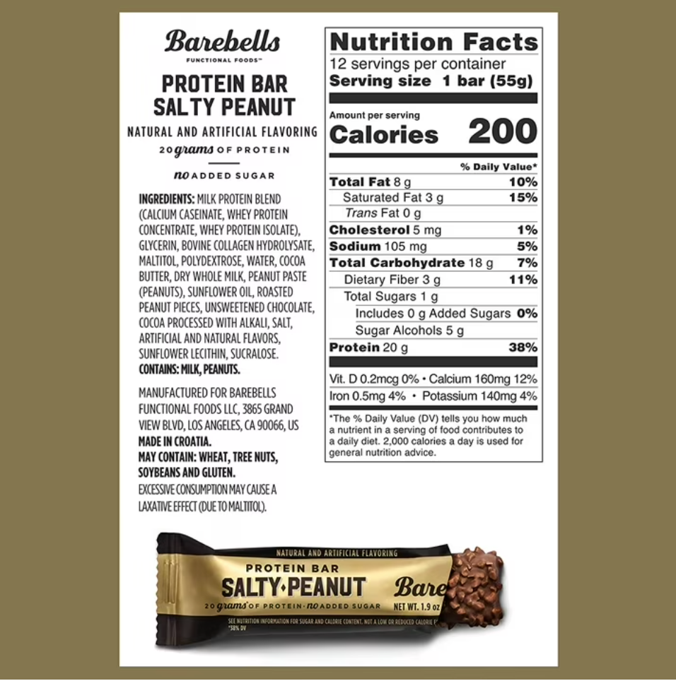 Barebells - Bar Salty Peanut (55.0GM) - 12 bars