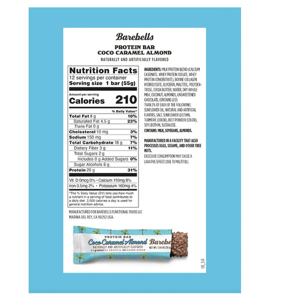 Barebells - Bar Coconut Carm Almond (1.94OZ) - 12 bars