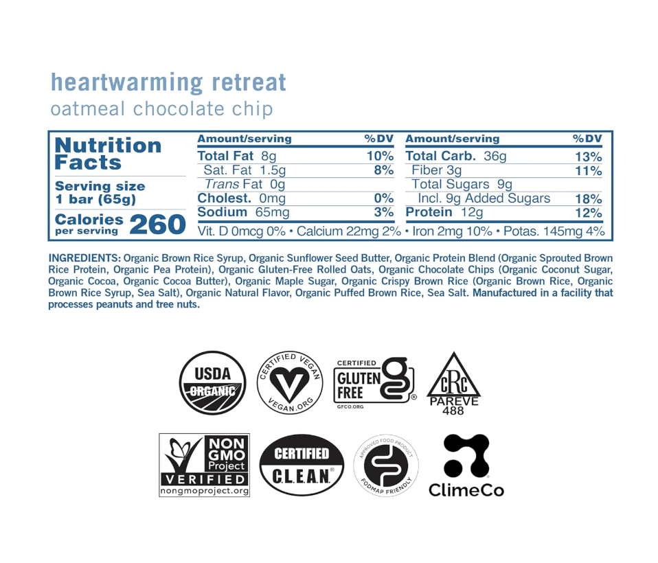 Gomacro - Bar Oatmeal Choc Chip 2.3OZ (Case Of 12)