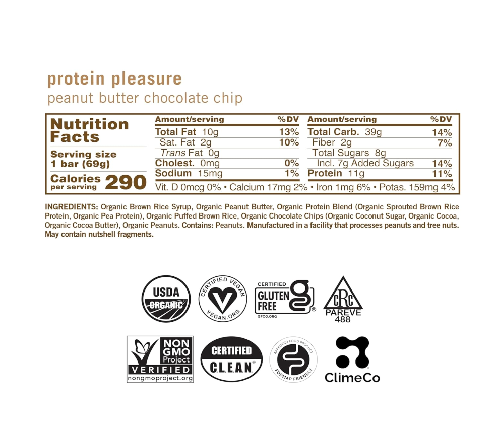 Gomacro - Bar Pnut Btr Choc Chip Org 2.4OZ (Case Of 12)