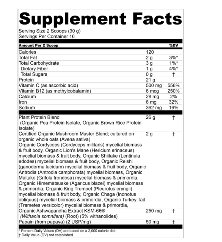 Om Mushrooms - Protein Mushroom Sf (17.07OZ)