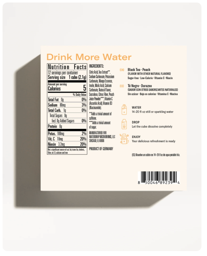 Waterdrop - Water Enh Iced Tea Peach (0.89FO)