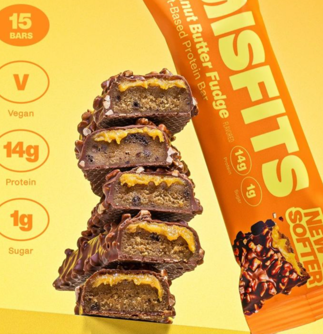 Misfits - Bar Protein Peanut Butter Fudge (1.8OZ) - 12 bars