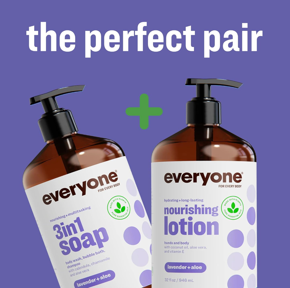 Everyone 2-in-1 Lotion for Hands/Body,Lavender and Aloe - 32 0Z