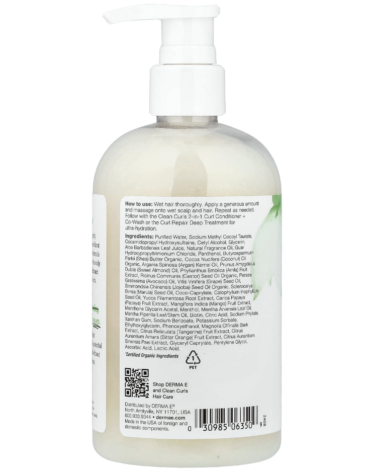 Derma E Shampoo Ramos Wsh Day Crl, 12 fl oz