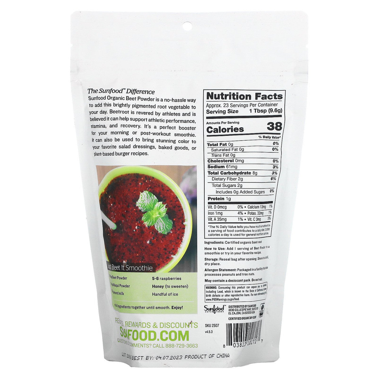 OG2 SUNFD BEET POWDER (1x8.00)-1
