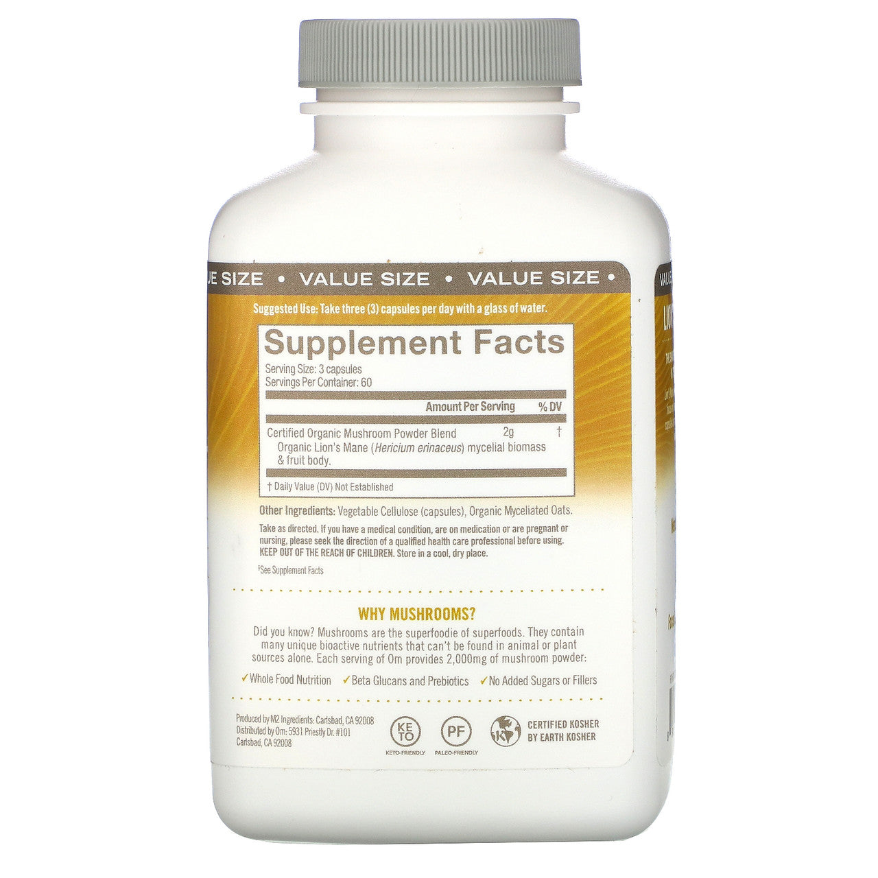 OM MUSH SPRFD LION MANE ( 1 X 180 CT )-1