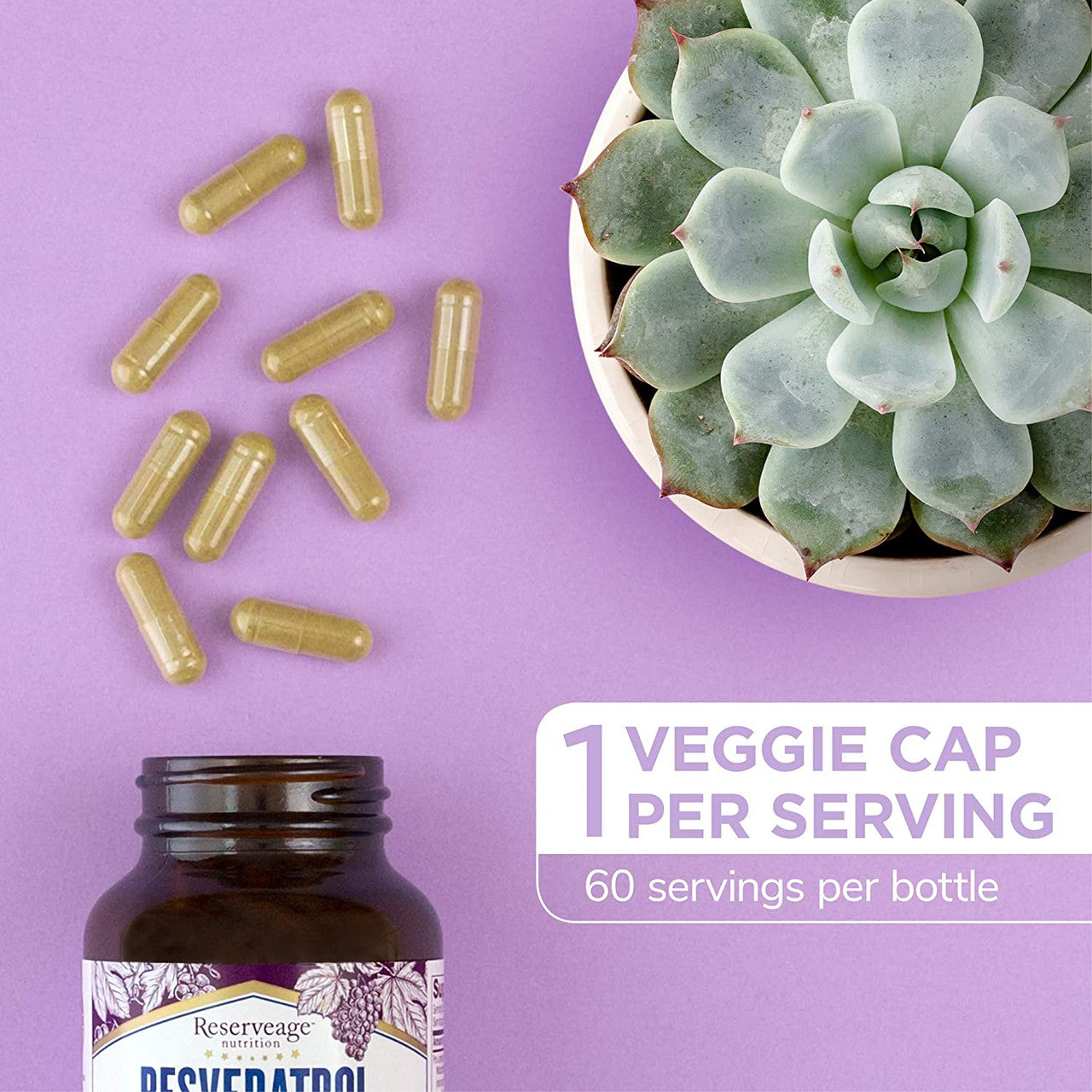 RSRVEAGE RESVERATROL 250 (1x60.00)-6