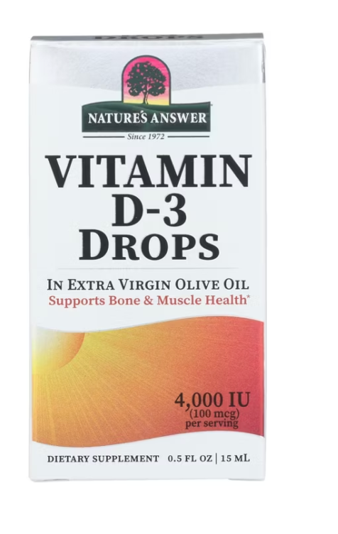 Natures Answer - Liq Vitmn D3 Drop 4000Iu (0.5FO)