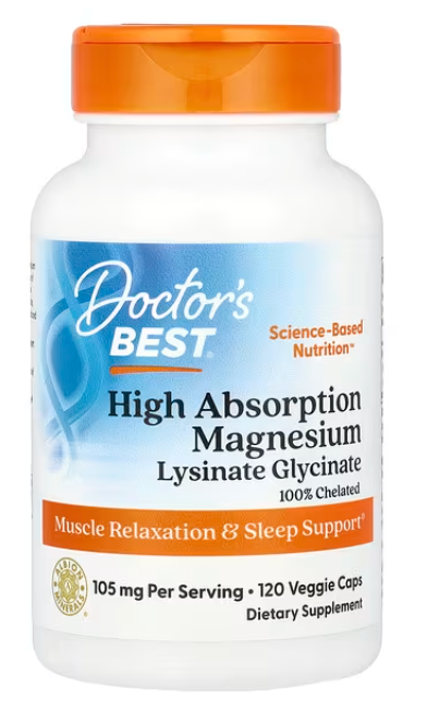 Doctors Best - Magnesium Lysinate Glycnt (120.VC)