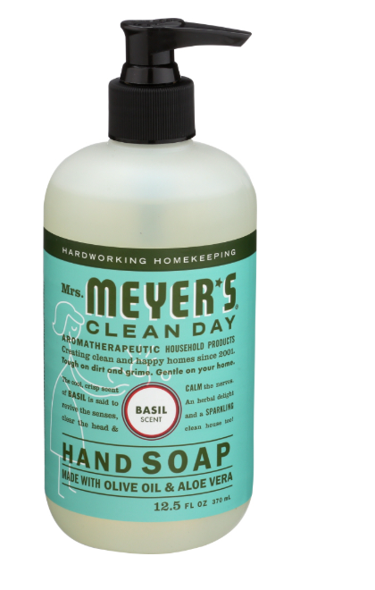 Mrs Meyers Clean Day - Soap Hand Liq Basil (12.5OZ)