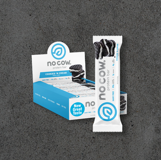 No Cow Bar - Bar Cookies N Cream (2.12OZ) - 12 bars