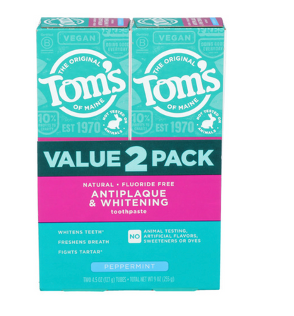 Toms Of Maine - Toothpaste Peppermnt 2Pk (9.OZ)