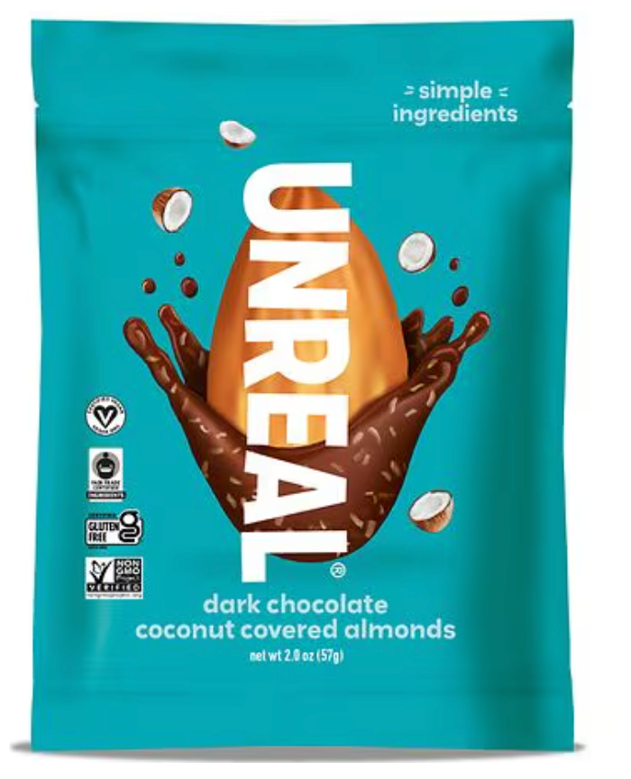 Unreal - Choc Dark Coconut Almnds (2.OZ) - (Pack of 9)