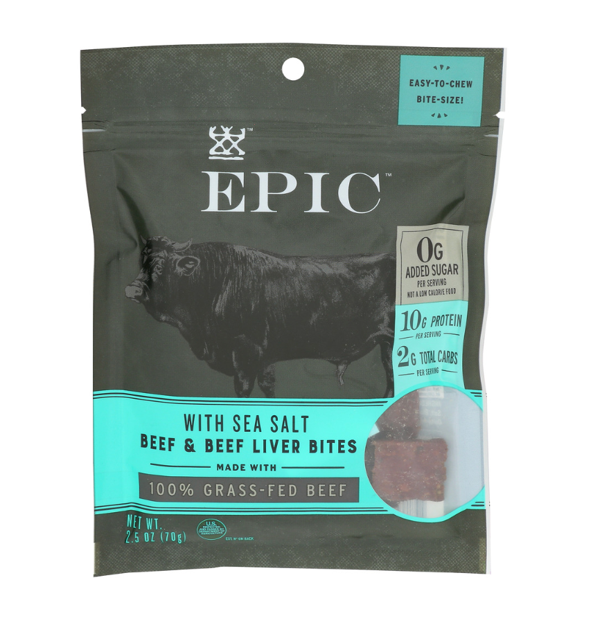 EPIC PROVISIONS Sea Salt Beef & Beef Liver Bites, 2.5 OZ