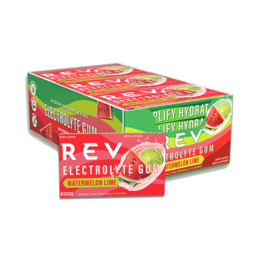 Rev Gum - Electrolyte Gum Watermelon (8.PC), 12 count
