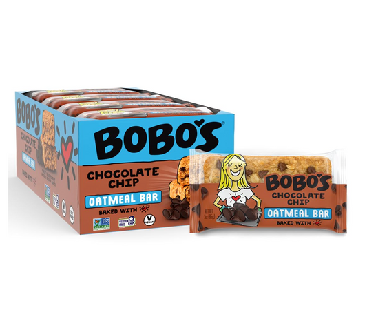 Bobo's Chocolate Chip Oat Bar Snacks - 12 Count