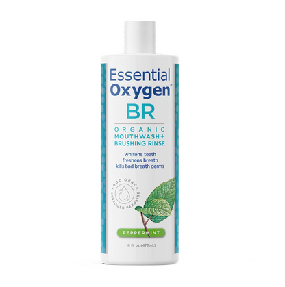 Essential Oxygen Mouthwash Peppermint - 16OZ Certified BR Organic Brushing Rinse