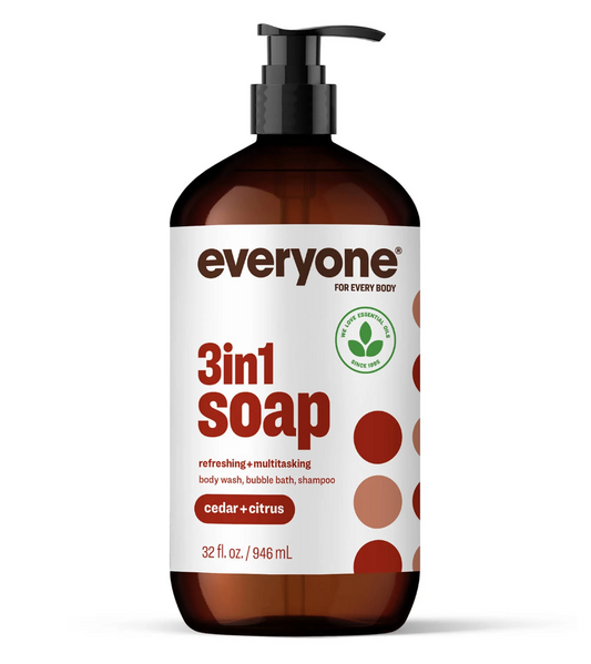 Everyone Men 3-in-1 Soap, Cedar + Citrus, 32 fl oz