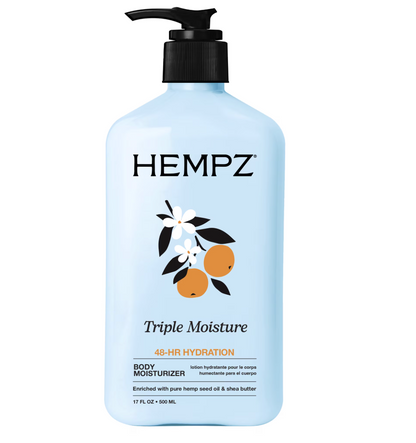 Hempz Triple Moisture Herbal Whipped Body Crème Lotion Moisturizer, 17 FO