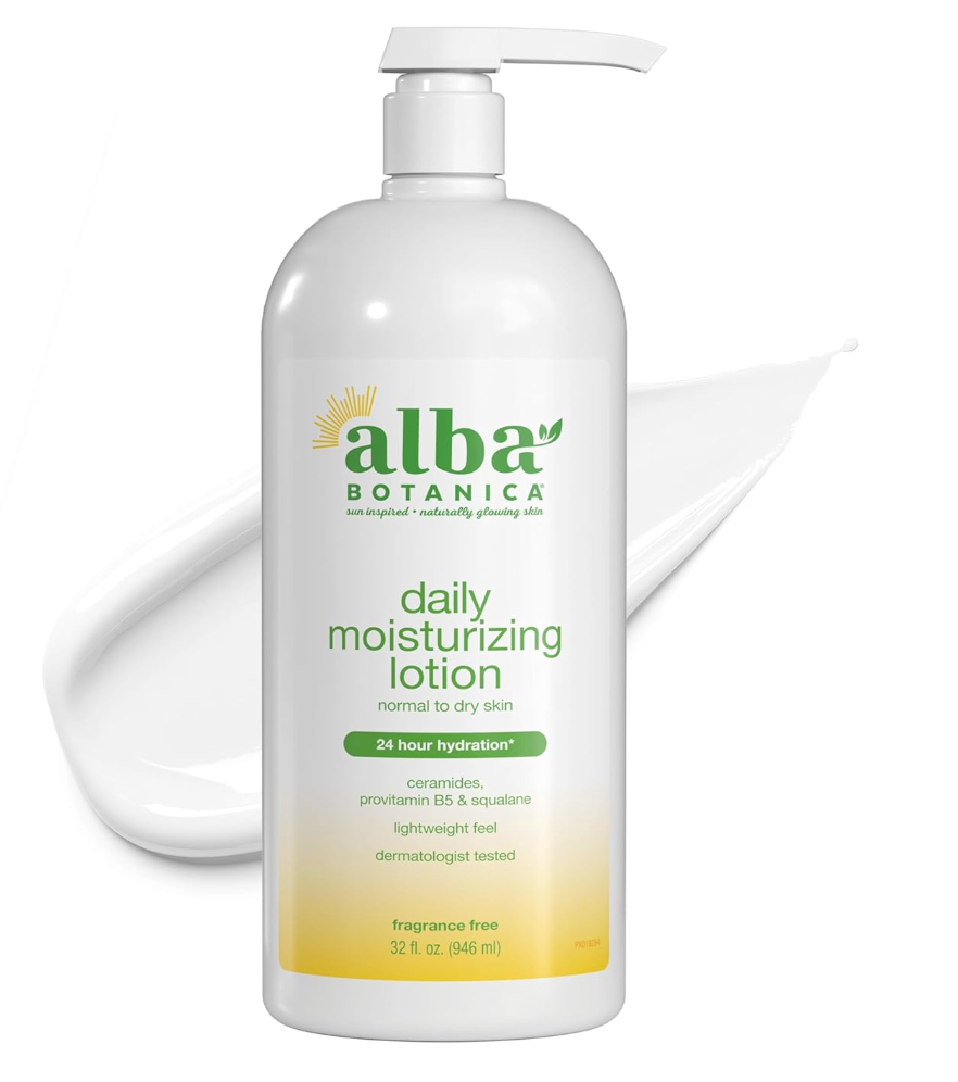 Alba Botanica, Daily Moisturizing Lotion, Sensitive Skin, Fragrance Free, 32 OZ