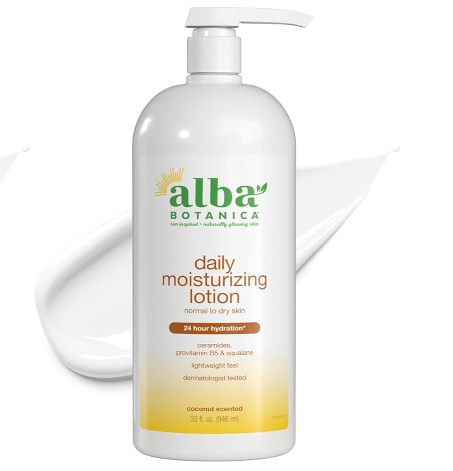 Alba Botanica Daily Moisturizing Lotion, Dry to Very Dry Skin, with Shea Butter and Coconut Oil, 32 Oz