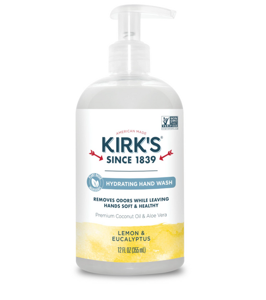 Kirk's Gentle Castile Hand Soap, Lemon Eucalyptus, 12 fl oz