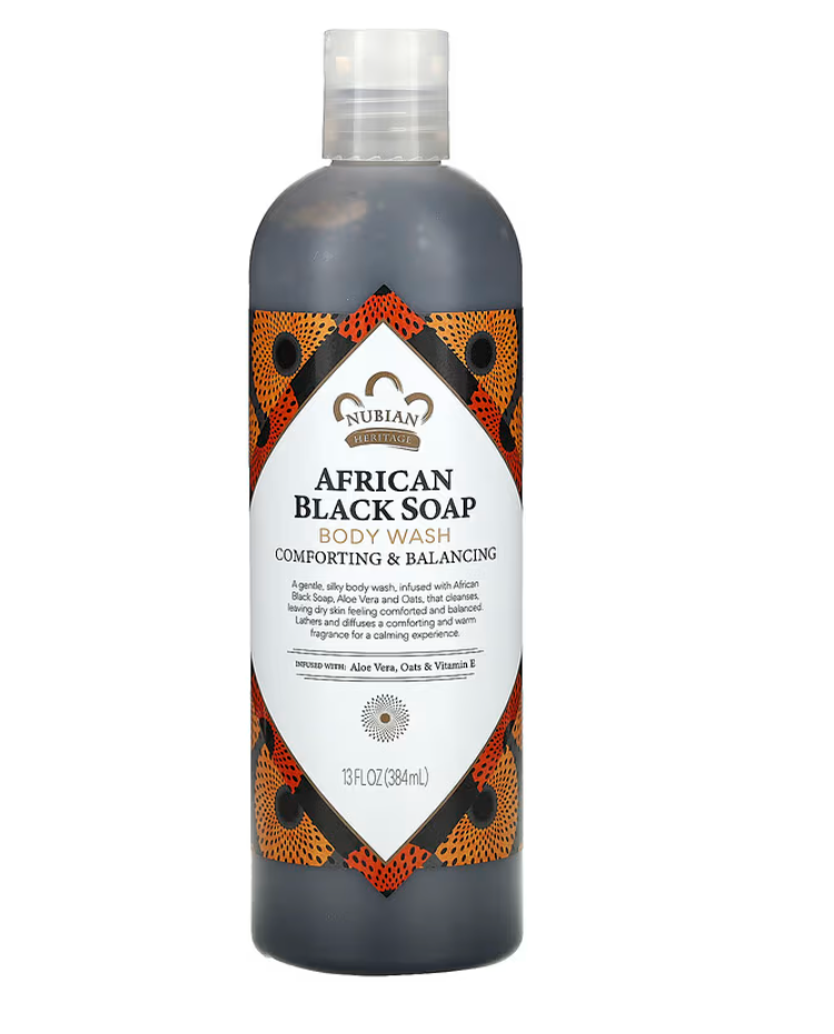 Nubian Heritage Body Wash, African Black Soap, 13 fl oz