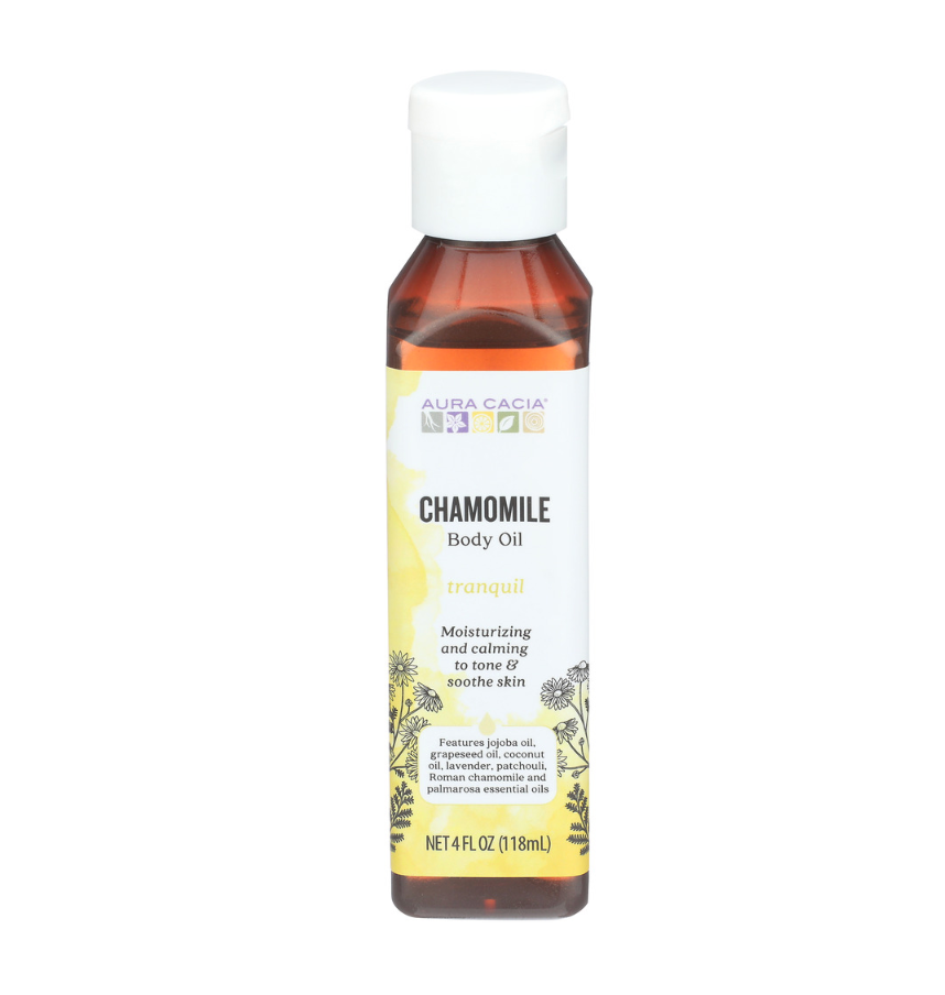 Aura Cacia Tranquil Chamomile Body Oil, 4 oz