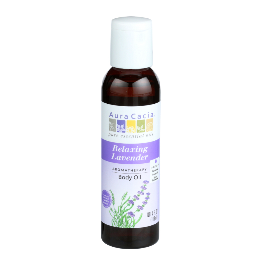 Aura Cacia Relaxing Lavender Body Oil, 4 oz
