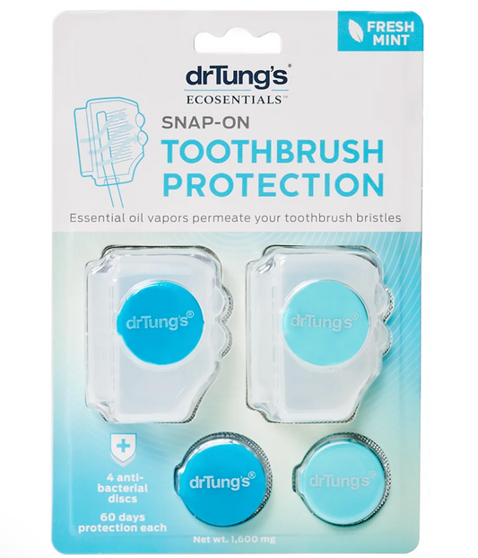 Dr. Tung's Snap-On Protection Toothbrush, 2 Count