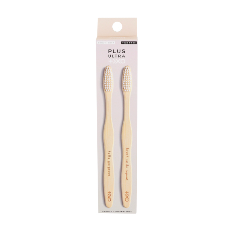Plus Ultra Bamboo Toothbrush, 2 Pack