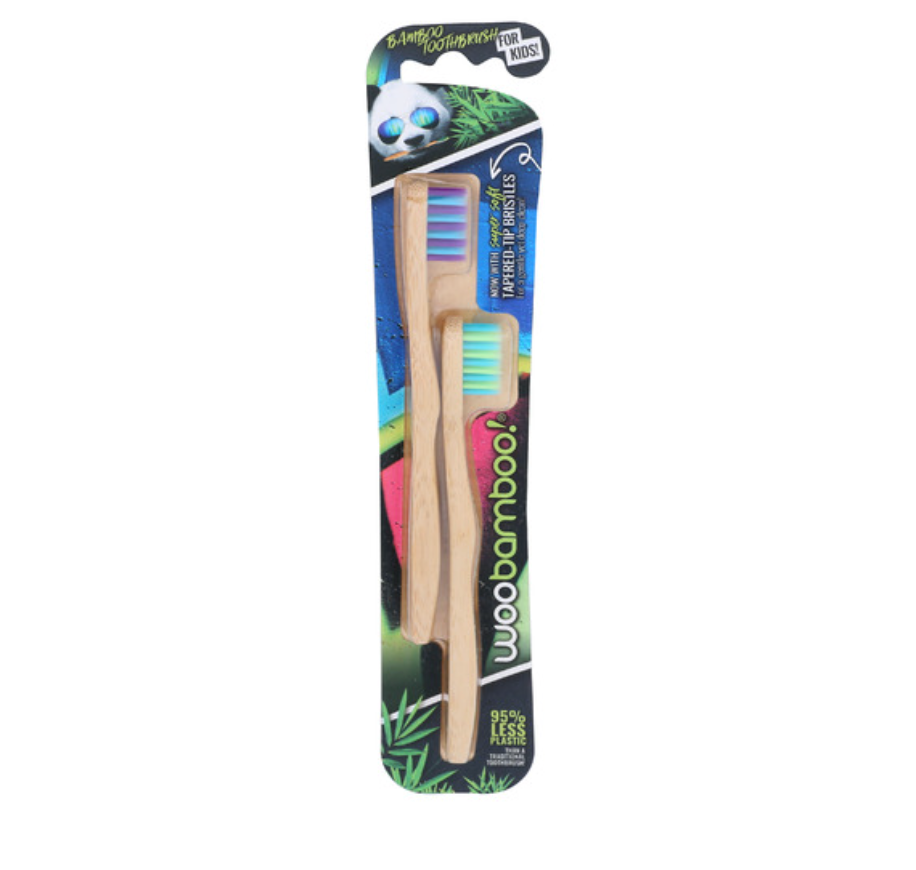 WooBamboo Kids Super Soft Toothbrush, 2 Pack
