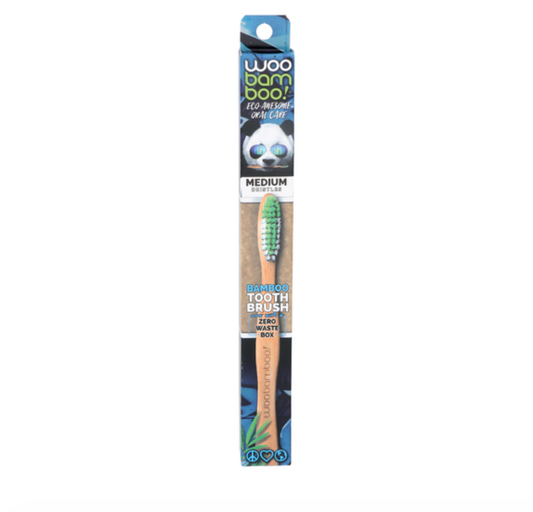 WooBamboo Zero Waste Medium Toothbrush, 1 Count