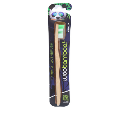 WooBamboo Adult Medium Toothbrush, 1 Count