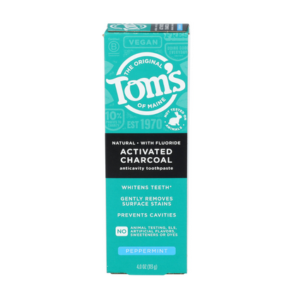 Tom's of Maine Charcoal Peppermint Toothpaste, 4 oz