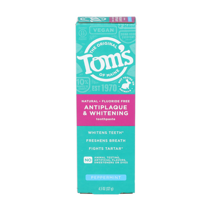 Tom's of Maine Whitening Peppermint Toothpaste, 4.5 oz
