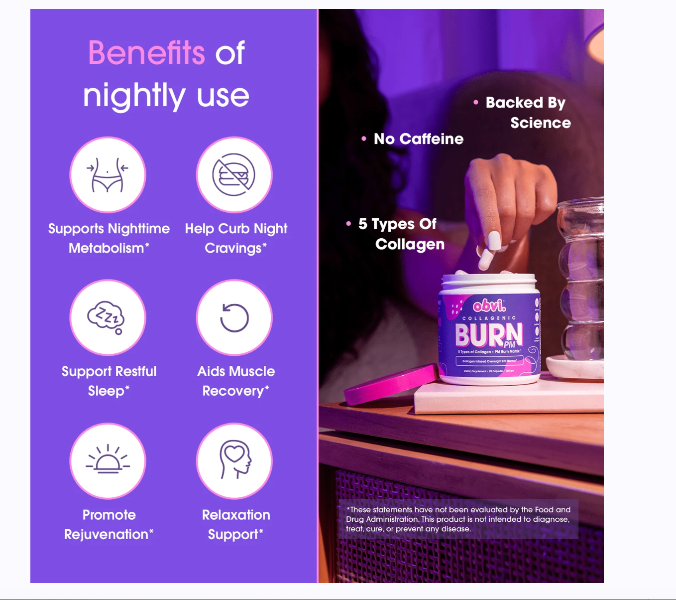 Obvi - Burn Pm Collagen (3.8OZ)