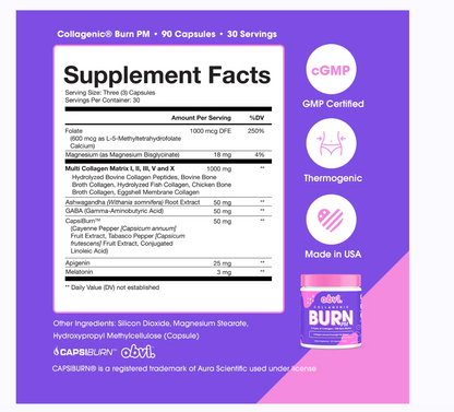 Obvi - Burn Pm Collagen (3.8OZ)