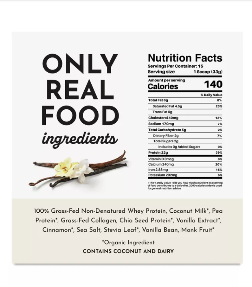 Just Ingredients - Protein Powder Vnla (17.46OZ)