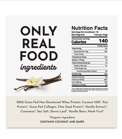 Just Ingredients - Protein Powder Vnla (17.46OZ)