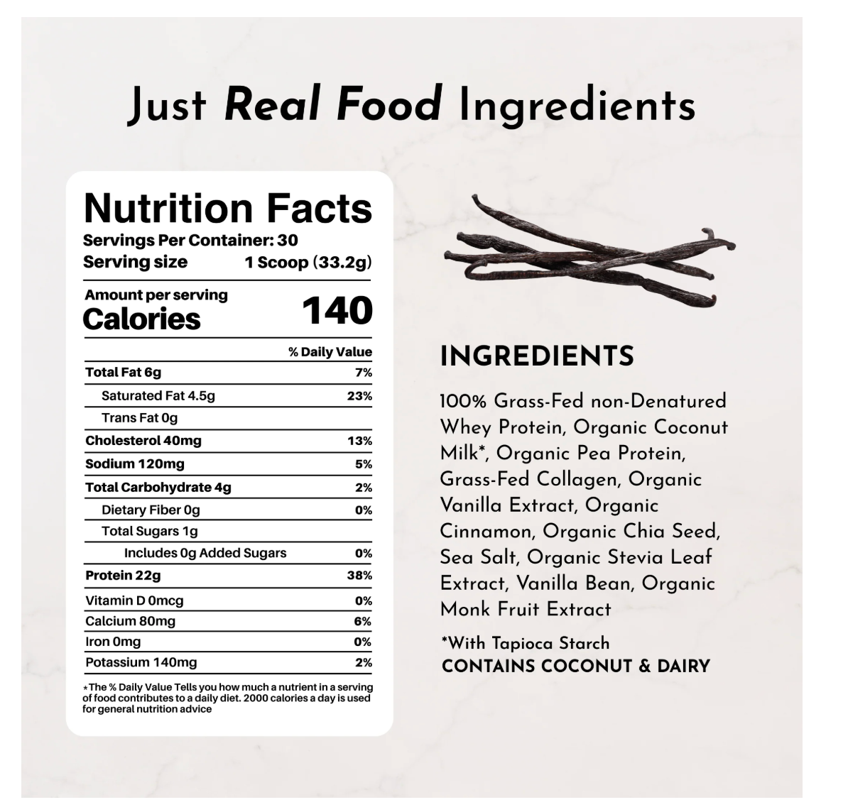 Just Ingredients - Protein Powder Vnla (17.46OZ)